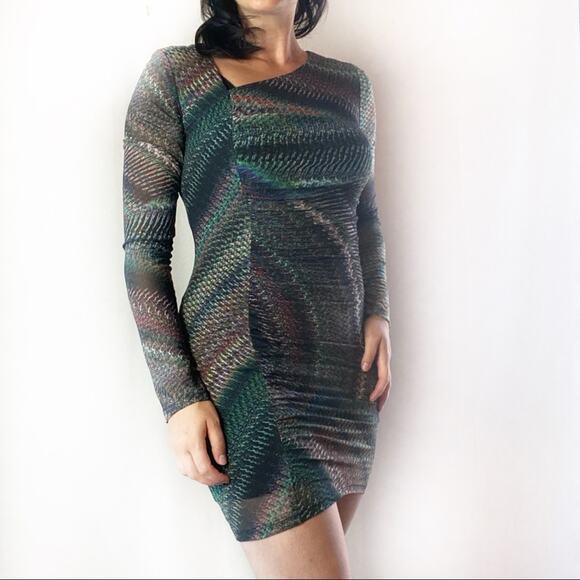 Trina Turk Space Dye Bodycon Mini Dress Medium - Picture 2 of 6